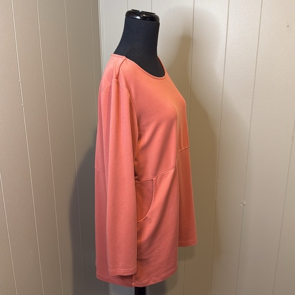Soft Surroundings Women’s Large Long Sleeve Tunic Top Pockets Relaxed Fit - Picture 3 of 7